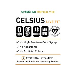 CELSIUS Sparkling Tropical Vibe. Functional Essential Energy Drink 12 Fl Oz (Pack of 12) - Image 4
