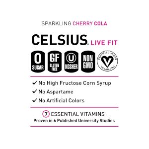 CELSIUS Sparkling Cherry Cola. Sugar Free Energy Drink. 12 Fl Oz (Pack of 12) - Image 4