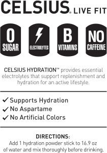 CELSIUS Hydration Lemon Lime. Sugar Free Electrolyte Hydration Drink Mix (Pack of 14) - Image 4
