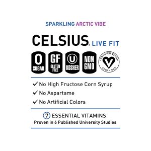 CELSIUS Arctic Vibe Sparkling Frozen Berry. Functional Energy Drink. 12 Fl Oz (Pack of 12) - Image 4