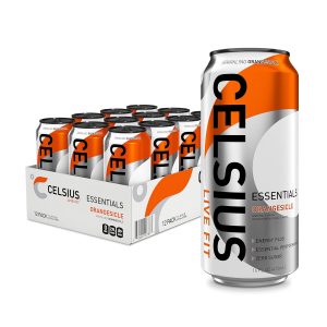 CELSIUS ESSENTIALS Sparkling Orangesicle. Sugar Free Performance Energy Drink. 16 Fl Oz (Pack of 12)