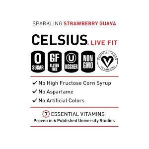 CELSIUS Sparkling Strawberry Guava. Functional Essential Energy Drink 12 Fl Oz (Pack of 12) - Image 4