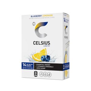 CELSIUS On The Go Blueberry Lemonade. Sugar Free Energy Drink Mix (14 Sticks per Pack)