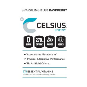 CELSIUS ESSENTIALS Sparkling Blue Crush. Sugar Free Performance Energy Drink. 16 Fl Oz (Pack of 12) - Image 4