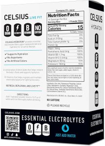 CELSIUS Hydration Blue Razz. Sugar Free Electrolyte Hydration Drink Mix (Pack of 14) - Image 2