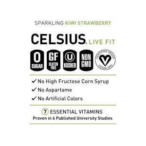 CELSIUS Sparkling Kiwi Strawberry. Functional Essential Energy Drink 12 Fl Oz (Pack of 12) - Image 4