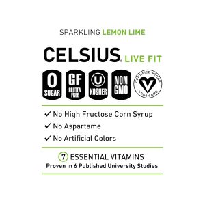 CELSIUS Sparkling Lemon Lime. Functional Energy Drink. 12 Fl Oz (Pack of 12) - Image 4