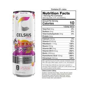 CELSIUS Sparkling Galaxy Vibe. Functional Essential Energy Drink 12 Fl Oz (Pack of 12) - Image 2