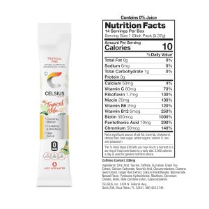 CELSIUS Zero Sugar Energy Drink & Powder Stick Bundle. Tropical Vibe - Image 3