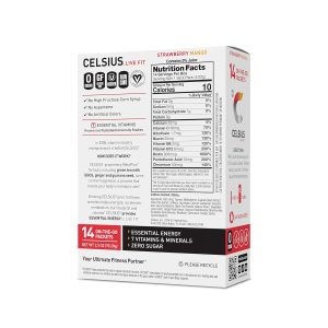 CELSIUS On The Go Strawberry Mango. Sugar Free Energy Drink Mix (14 Sticks per Pack) - Image 2