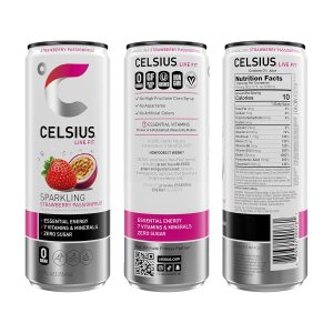 CELSIUS Sparkling Strawberry Passionfruit. Sugar Free Energy Drink. 12 Fl Oz (Pack of 12) - Image 3