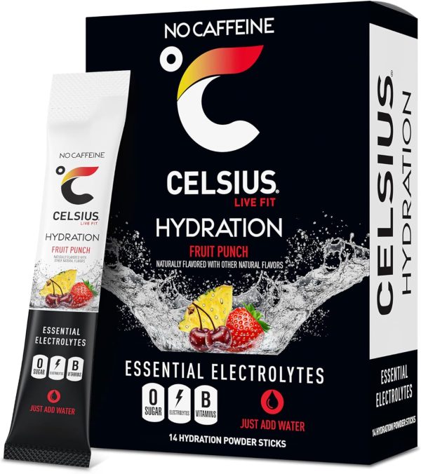 CELSIUS Hydration Fruit Punch. Sugar Free Electrolyte Hydration Drink Mix (Pack of 14)