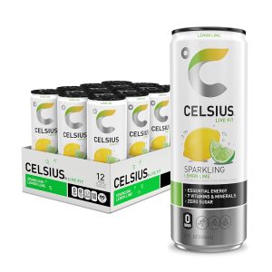 CELSIUS Sparkling Lemon Lime. Functional Energy Drink. 12 Fl Oz (Pack of 12)