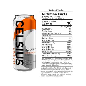CELSIUS ESSENTIALS Sparkling Orangesicle. Sugar Free Performance Energy Drink. 16 Fl Oz (Pack of 12) - Image 2