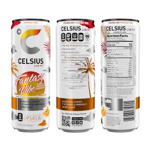 CELSIUS Sparkling Fantasy Vibe. Functional Essential Energy Drink. 12 Fl Oz (Pack of 12) - Image 3