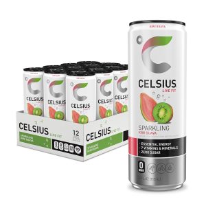 CELSIUS Sparkling Kiwi Guava. Functional Essential Energy Drink 12 Fl Oz (Pack of 12)