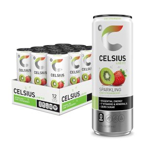 CELSIUS Sparkling Kiwi Strawberry. Functional Essential Energy Drink 12 Fl Oz (Pack of 12)