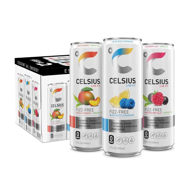 CELSIUS Fizz Free Variety Pack. Functional Essential Energy Drink 12 Fl Oz (Pack of 12)