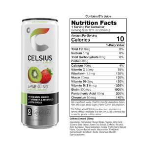 CELSIUS Sparkling Kiwi Strawberry. Functional Essential Energy Drink 12 Fl Oz (Pack of 12) - Image 2