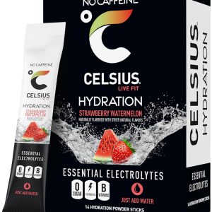 CELSIUS Hydration Strawberry Watermelon. Sugar Free Electrolyte Hydration Drink Mix (Pack of 14)