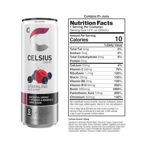 CELSIUS Sparkling Wild Berry. Functional Essential Energy Drink 12 Fl Oz (Pack of 12) - Image 3