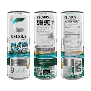 CELSIUS PLAYA VIBE Sparkling Pina Colada. Sugar Free Energy Drink. 12 Fl Oz (Pack of 12) - Image 2