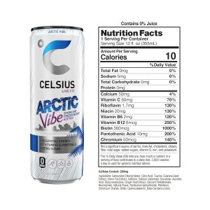 CELSIUS Arctic Vibe Sparkling Frozen Berry. Functional Energy Drink. 12 Fl Oz (Pack of 12) - Image 2