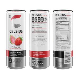 CELSIUS Sparkling Strawberry Guava. Functional Essential Energy Drink 12 Fl Oz (Pack of 12) - Image 3