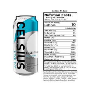 CELSIUS ESSENTIALS Sparkling Blue Crush. Sugar Free Performance Energy Drink. 16 Fl Oz (Pack of 12) - Image 2