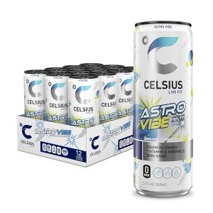 CELSIUS Sparkling Astro Vibe. Functional Essential Energy Drink 12 Fl Oz (Pack of 12)