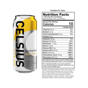 CELSIUS ESSENTIALS Sparkling Mango Tango. Sugar Free Performance Energy Drink. 16 Fl Oz (Pack of 12) - Image 2