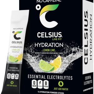 CELSIUS Hydration Lemon Lime. Sugar Free Electrolyte Hydration Drink Mix (Pack of 14)