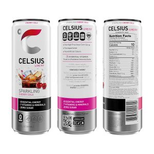 CELSIUS Sparkling Cherry Cola. Sugar Free Energy Drink. 12 Fl Oz (Pack of 12) - Image 3