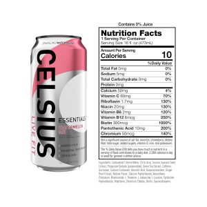 CELSIUS ESSENTIALS Sparkling Watermelon Ice. Sugar Free Performance Energy Drink. 16 Fl Oz (Pack of 12) - Image 2