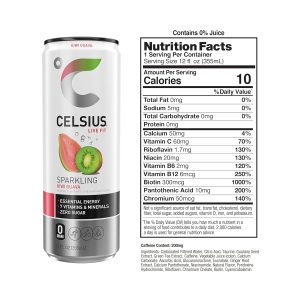 CELSIUS Sparkling Kiwi Guava. Functional Essential Energy Drink 12 Fl Oz (Pack of 12) - Image 2