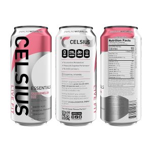 CELSIUS ESSENTIALS Sparkling Watermelon Ice. Sugar Free Performance Energy Drink. 16 Fl Oz (Pack of 12) - Image 3