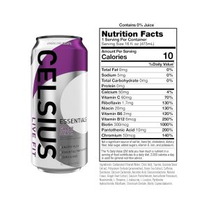 CELSIUS ESSENTIALS Sparkling Grape Slush. Sugar Free Performance Energy Drink. 16 Fl Oz (Pack of 12) - Image 2