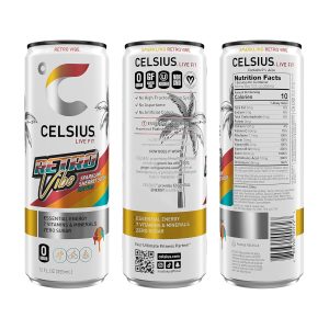CELSIUS RETRO VIBE Sparkling Sherbet Slush. Sugar Free Energy Drink. 12 Fl Oz (Pack of 12) - Image 2